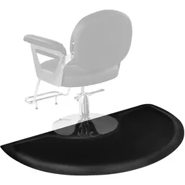 Vevor Salonmatte für Friseure, 910x1520 mm, halbrunde Stehmatte, 13 mm dicke Anti-Ermüdungsmatte mit rundem Ausschnitt, leicht zu reinigender PVC-Oberfläche & abgeschrägten Kanten zum Stolpern