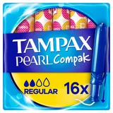 Tampax Compak Pearl Tampons, regulär mit Applikator, 1er-Pack (16 Tampons), Leckschutz und Diskretion (Verpackung kann variieren)