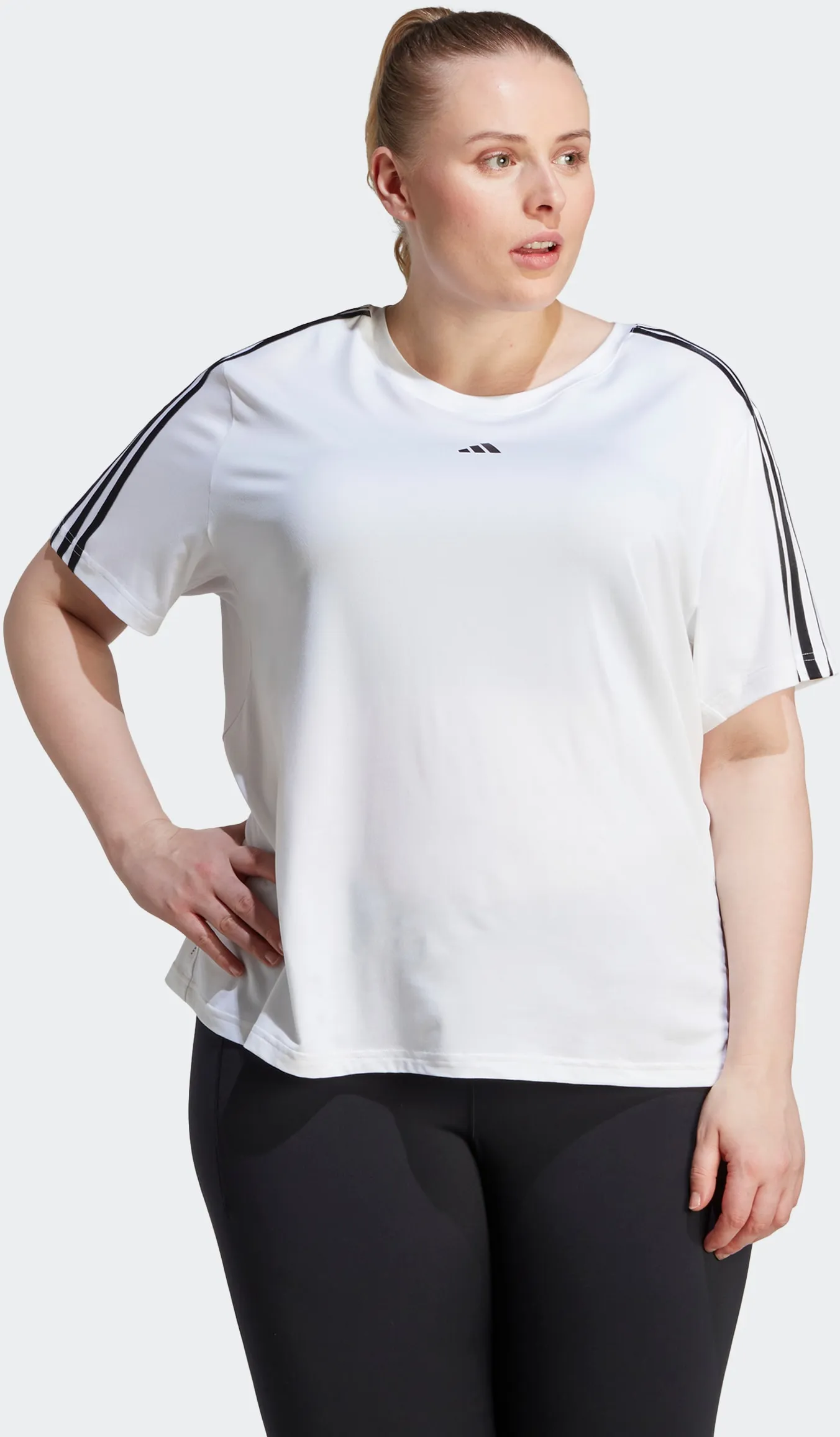 adidas Performance T-Shirt »AEROREADY TRAIN ESSENTIALS 3-STREIFEN – GROSSE GRÖSSEN« adidas Performance WHITE/BLACK 3X (54/56)