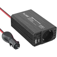 ALLWEI 300W Spannungswandler 12V 230V Wechselrichter mit Typ-C & USB Anschluss - Laden von Handys, Laptops und Anderen Geräten, für Auto, Wohnwagen, Camping, (Schwarz)