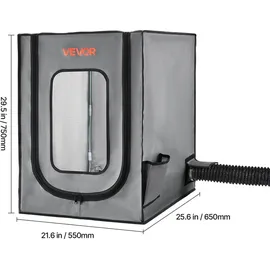 Vevor 3D-Druckergehäuse Druckerzelt (55 x 65 x 75 cm), staubdichte & wasserfeste Schutzhülle mit konstanter Temperatur & LED-Beleuchtung, kompatibel mit Photon Mono/Mars 3, FDM/LCD-Drucker