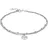 VIVANCE Fußkette "925/- Sterling Silber rhodiniert Lebensbaum", weiß, Fußketten, Damen, 23+2cm, Silber 925 (Sterlingsilber), glänzend