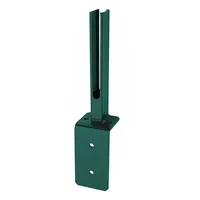 deutsche zauntechnik Zaunpfosten 60 x 40 mm Grün/Stahl