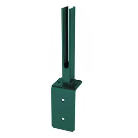 deutsche zauntechnik Zaunpfosten 60 x 40 mm Grün/Stahl