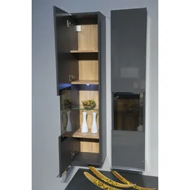 OTTO home Glasvitrine Onyx 30 x 27 x 140 cm Grau