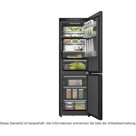 Hisense RB5K330GSFC Kühl-Gefrierkombination (330 l, 1856 mm hoch, Schwarz)