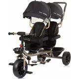Chipolino Dreirad Hip Hop, zwei Kinder, bis 40 kg, Sitze 360° drehbar schwarz - Schwarz