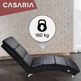 CASARIA Relaxliege London Schwarz Kunstleder