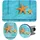 Sanilo Badaccessoire-Set 3-teilig Sea Star, WC-Sitz mit Absenkautomatik, Badteppich 70 x 110 cm, Waschbeckenstöpsel, 3 tlg., hochwertig & modern, universell, leichte Montage orange