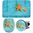 Sanilo Badaccessoire-Set 3-teilig Sea Star, WC-Sitz mit Absenkautomatik, Badteppich 70 x 110 cm, Waschbeckenstöpsel, 3 tlg., hochwertig & modern, universell, leichte Montage orange