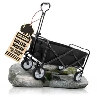 BigDean Bollerwagen faltbar schwarz
