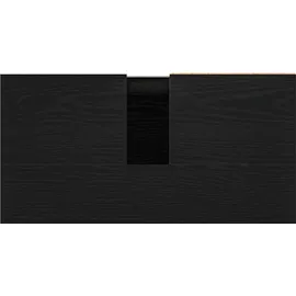 vidaXL Waschbeckenschrank mit Tür Schwarz Eichen-Optik 65 x 33 x 60 cm -