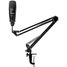 Marantz Professional Pod Pack 1 - USB Kondensator Mikrofon Kit für Gaming, Streaming und Podcasting mit integriertem Audio Interface, verstellbarem Mikrofonarm, Tischklemme, Plug-und-Play