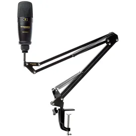 Marantz Professional Pod Pack 1 - USB Kondensator Mikrofon Kit für Gaming, Streaming und Podcasting mit integriertem Audio Interface, verstellbarem Mikrofonarm, Tischklemme, Plug-und-Play
