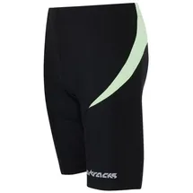 Airtracks Herren Funktions Laufhose Kurz Pro Lauftight Running Tight Laufshort Sporthose für Männer Jogging Hose Atmungsaktiv Schnelltrocknend S M L XL XXL XXXL XXXXL 3XL 4XL - schwarz-grau - XXL - XXL