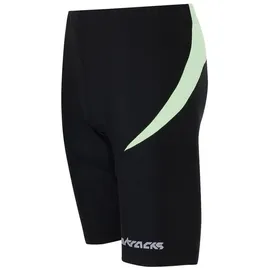 Airtracks Herren Funktions Laufhose Kurz Pro Lauftight Running Tight Laufshort Sporthose für Männer Jogging Hose Atmungsaktiv Schnelltrocknend S M L XL XXL XXXL XXXXL 3XL 4XL - schwarz-grau - XXL - XXL