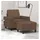 vidaXL Sessel mit Hocker Stoff 50,6 x 80 x 63,2 cm Braun