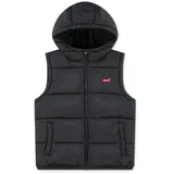 Levi's Steppweste LEVI'S KIDS "LVB BATWING DIRECT EMB", Jungen, Gr. 8 (128), schwarz (jet schwarz), Web, Obermaterial: 100% Polyester, leicht glänzend, normal, Westen Steppweste, warm wattiert