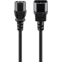 Goobay Wentronic Goobay Kaltgeräte Verlängerung, 1 m, Schwarz
