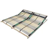 Sleepneo Extra stabiler Premium Lattenrost 160x200, bis 200Kg belastbar, Kopfteil verstellbar, 42 Latten,2x 7 Zonen Lattenrost 80x200, Made in Germany