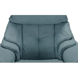 HIMOLLA Relaxsessel 4217 Leder 96 x 109 x 91 cm Blau mit Kopfteil