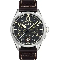 Avi-8  Uhr AV-4089-01  in Silbern, Einheitsgrösse