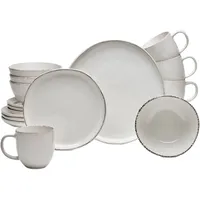 VAN WELL "Geschirr-Set Urban, 16teilig creme 16 tlg., Steinzeug,
