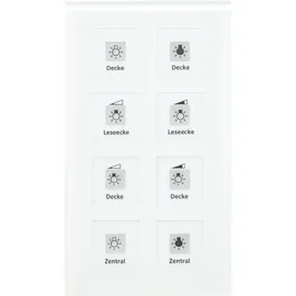 MDT BE-GT08W.01 Glastaster Plus 8-fach Weiß