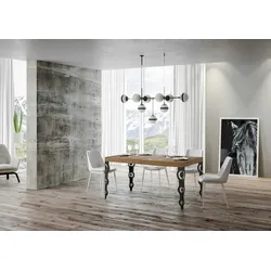 Itamoby Ausziehbarer Tisch 90x180/284 cm Gestell Karamay Eiche Natur Anthrazit