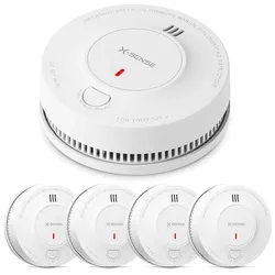 X-Sense Verbesserter Rauchmelder SD2J0AX, 5er Set, 10 Jahre Batterie, EN14604