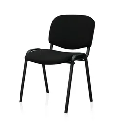 SIGMA Besucherstuhl VC04, Metall/Stoff, schwarz