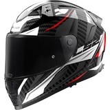 LS2 FF811 Vector Carbon SAVAGE White Red Grey M