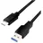 Logilink USB-A auf USB-C 0,5 m Schwarz