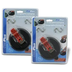 Proplus 2x Saugnapf Befestigung mit Ring + 2 S-Haken
