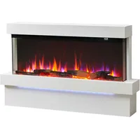 Elektrokamin BALDERIA Achilles L Base - Standkamin, 3D-Flammeneffekt, 2000 W - Weiß