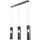 Fabas Luce Sintesi 3-flg. 60W 40 cm rund grau transparent