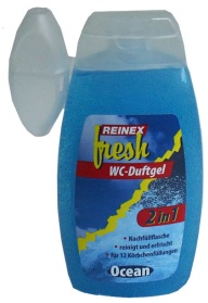 Reinex fresh WC-Duftgel, mit Körbchen, Inhalt: 400 ml, Ocean