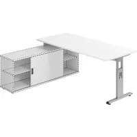 Hammerbacher Anbauschreibtisch T-Fuß 180x80cm