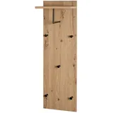 Haku-Möbel HAKU Möbel Wandgarderobe 37448 eiche Holz 5 Haken 30,0 x 100,0 cm