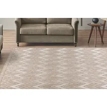 Kayoom Teppich »Sarai 225« rechteckig 6 mm Höhe Flachgewebe Kayoom grau, weiß B : beige