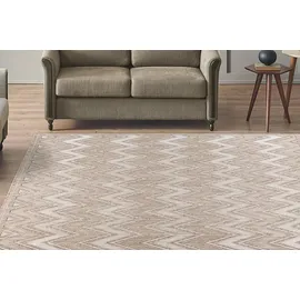 Kayoom Teppich »Sarai 225« rechteckig 6 mm Höhe Flachgewebe Kayoom grau, weiß B : beige