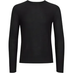 Strickfleece-Pullover SOLID "Strickpullover SDJarah", Herren, Gr. M, schwarz (true schwarz), Obermaterial: 50% Baumwolle CO. 50% Polyacryl PAN., Pullover