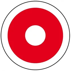 Schild I Feuerwehrzeichen Brandmelder, Kunststoff, Ø 65mm