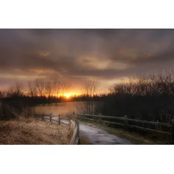 Fototapete PAPERMOON "Landschaft", bunt, B:3,50m L:2,60m, Vlies, Tapeten