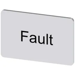 Siemens 3SU19000AD810EC0 Bezeichnungsschild 17, 5x27mm, Schild silber, Beschriftung: Fault - 10 Stück