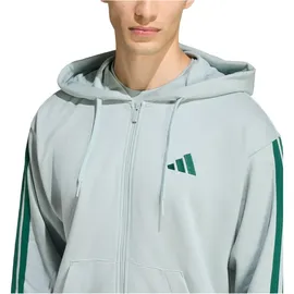 adidas Essentials 3-Streifen Kapuzenjacke Herren Wonder Sage/Collegiate Green L