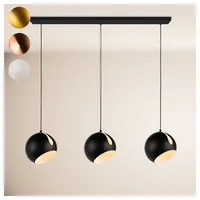 S.luce Pendelleuchte Ball Esstisch-Pendelleuchte 2-5-flammig Ø 30cm Balken 160cm