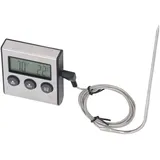 Fleischthermometer, elektronisch, Fleischthermometer, digital, Ofenthermometer mit Sonde und voreingestellter Temperatur-Timer zum Kochen