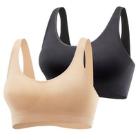PETITE FLEUR Bralette-BH Damen caramel+schwarz Gr.XXXL (54)