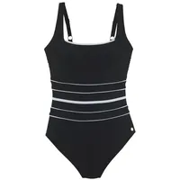 LASCANA Badeanzug Damen Schwarz/Weiß 46 Cup F